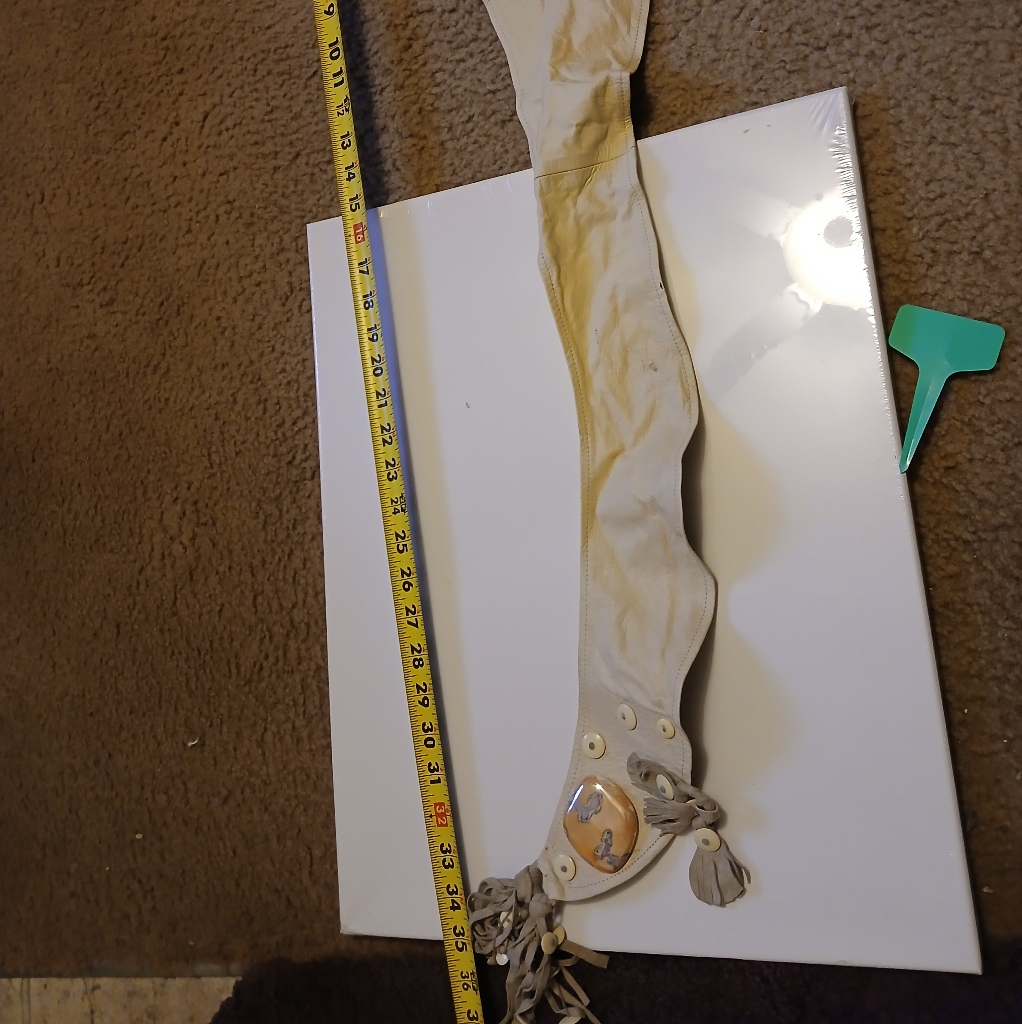 Vintage Tan ( Deer Or Sheepskin) Very Soft, Maybe Native American Belt